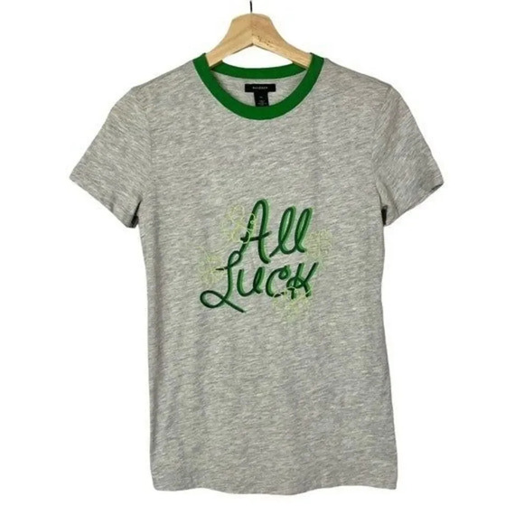 Halogen Green & Gray All Luck St. Patrick's Day T-Shirt XS - Picture 2 of 5